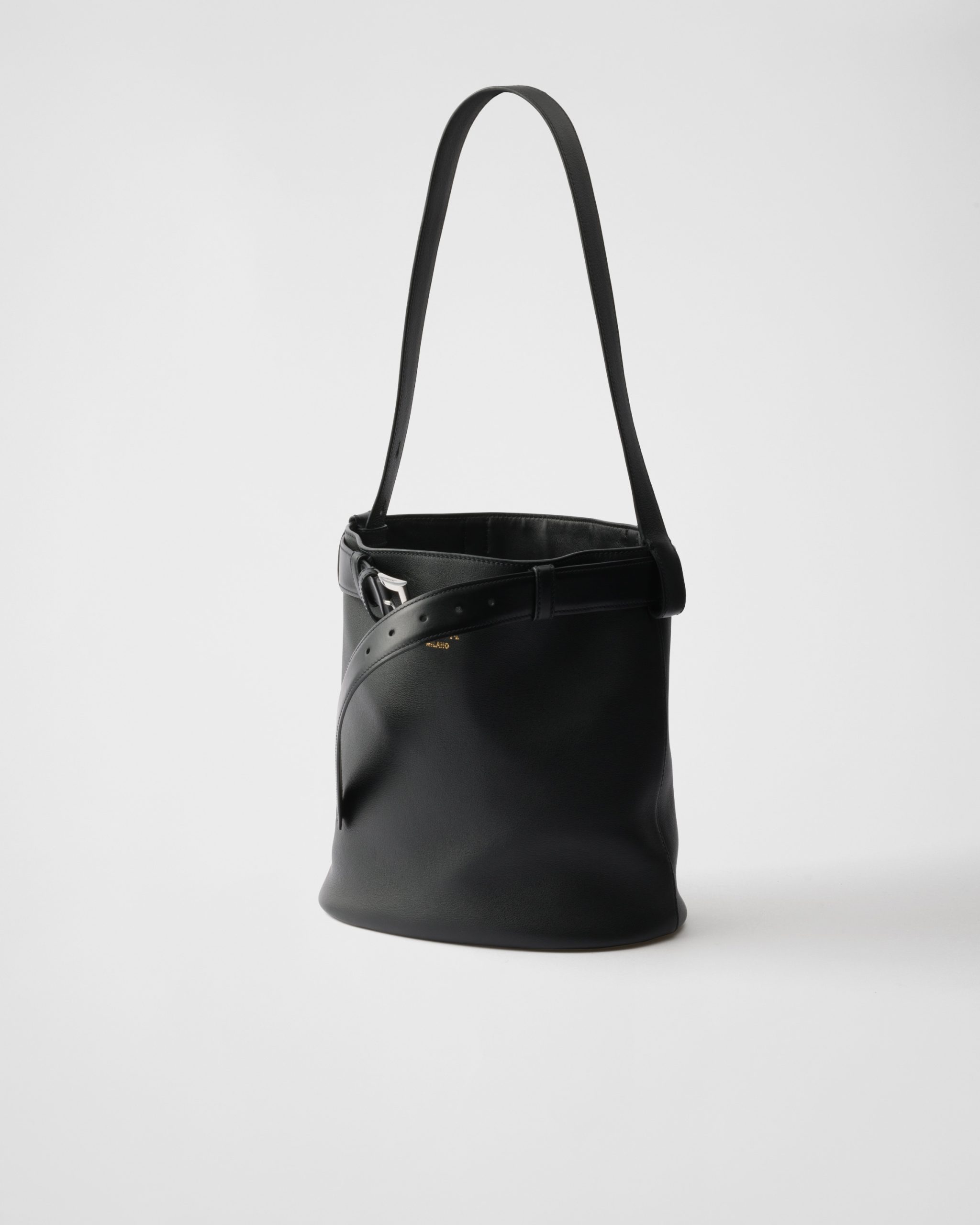 Prada Buckle leather bucket bag with belt - Image 6